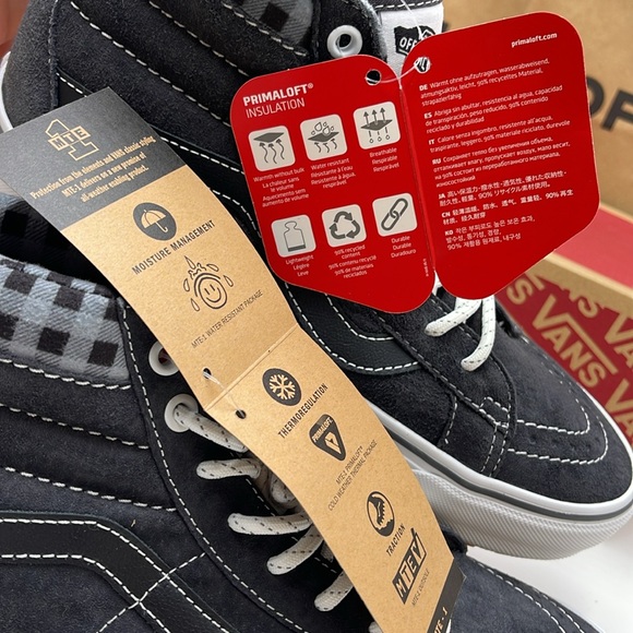 Vans Men’s Sk8-Hi Mte-1 Plaid Grey/White
VN0A5HZYGYW Boots Sneakers - Picture 14 of 16